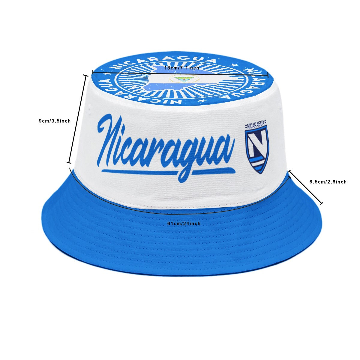 Nicaragua Flag Bucket Hat – Cool Summer Style | Geek World Shop