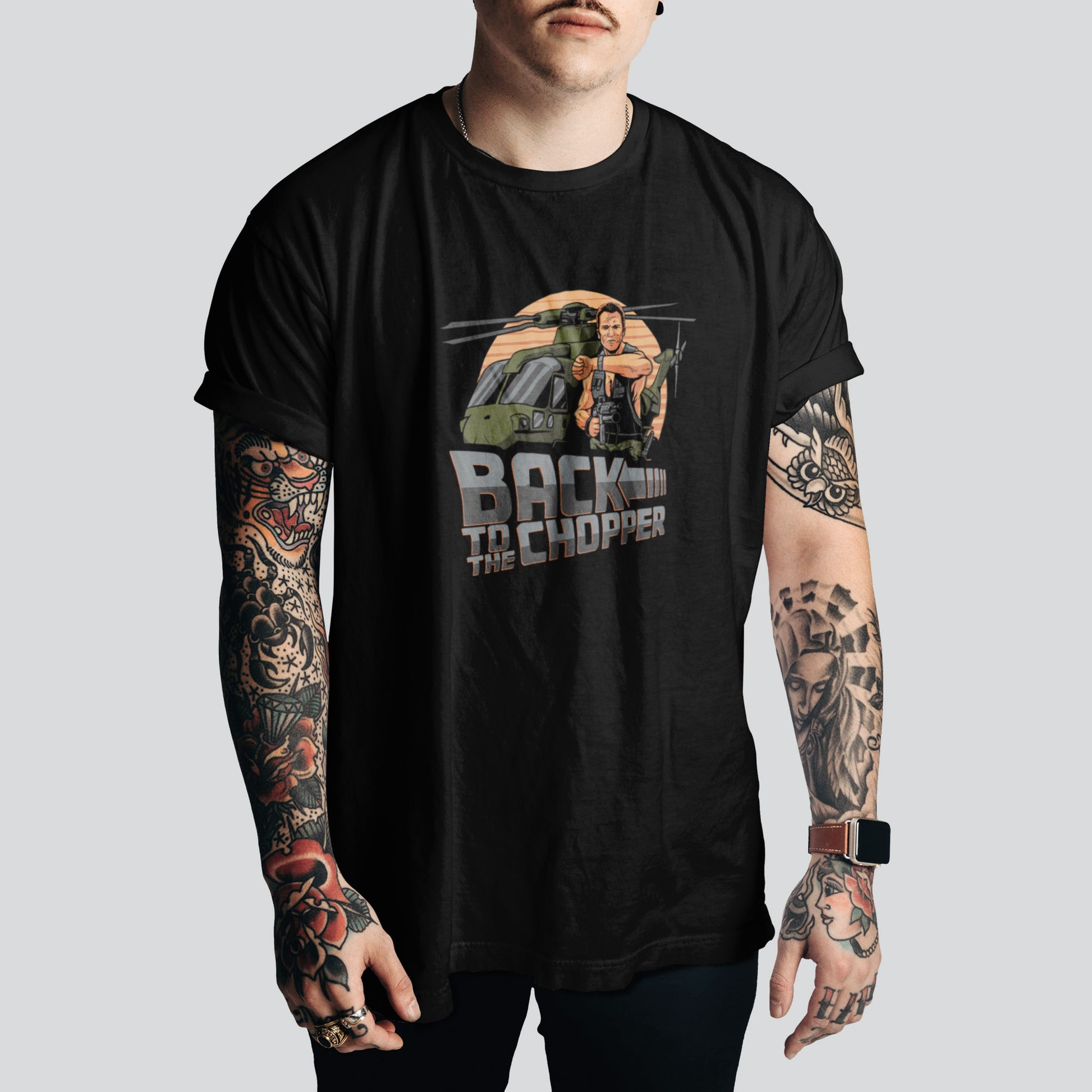 "Back to the Chopper" Pop Culture T-Shirt | Iconic Graphic Tee for Fans