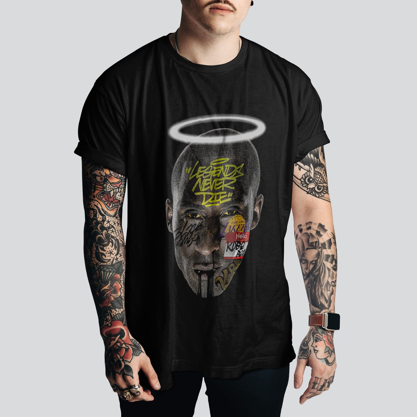 Kobe Bryant (Big Head) T-Shirt | Retro Basketball Style – NBA Fan Must-Have
