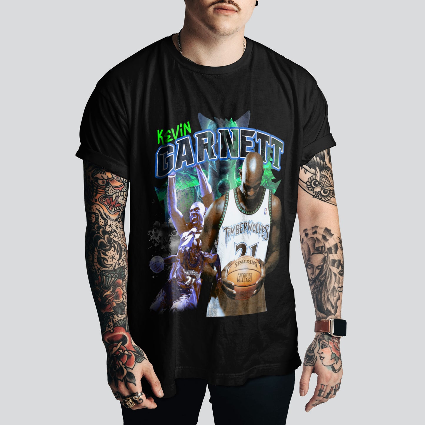 Kevin garnett Retro Basketball Style – NBA Fan Must-Have