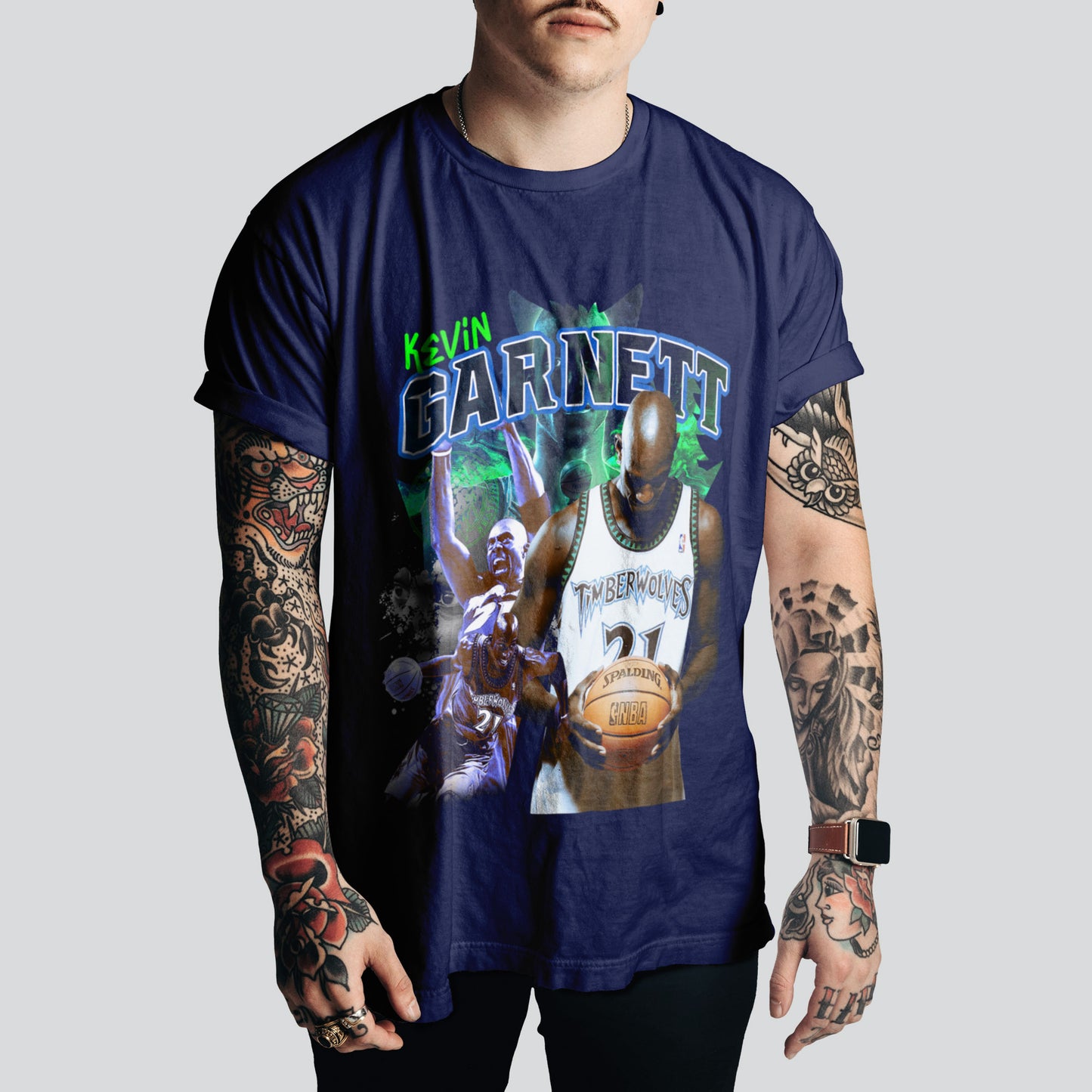 Kevin garnett Retro Basketball Style – NBA Fan Must-Have