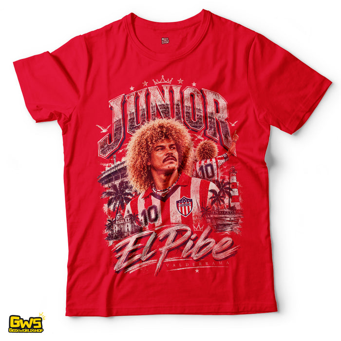 "El Pibe" Junior de Barranquilla Vintage Homage T-Shirt