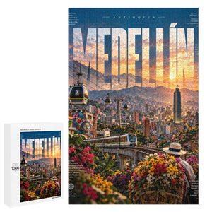 Vertical Colorful Wooden Puzzle -  Medellin Antioquia