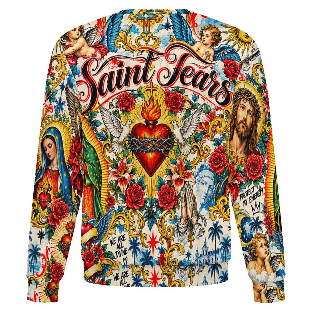 300gsm Oversized Thick Pullover Sweater(All-Over Printing)