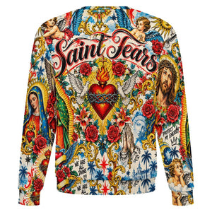 300gsm Oversized Thick Pullover Sweater(All-Over Printing)