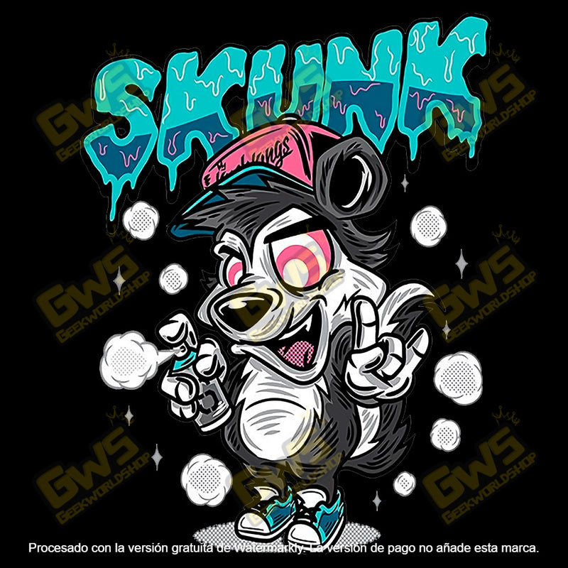 Graffiti Skunk Streetwear T-Shirt
