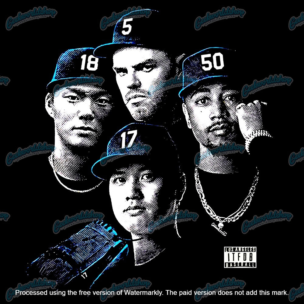 LA Champions 2025 Dodgers N.W.A. Fan Art T-Shirt – Streetwear Tee