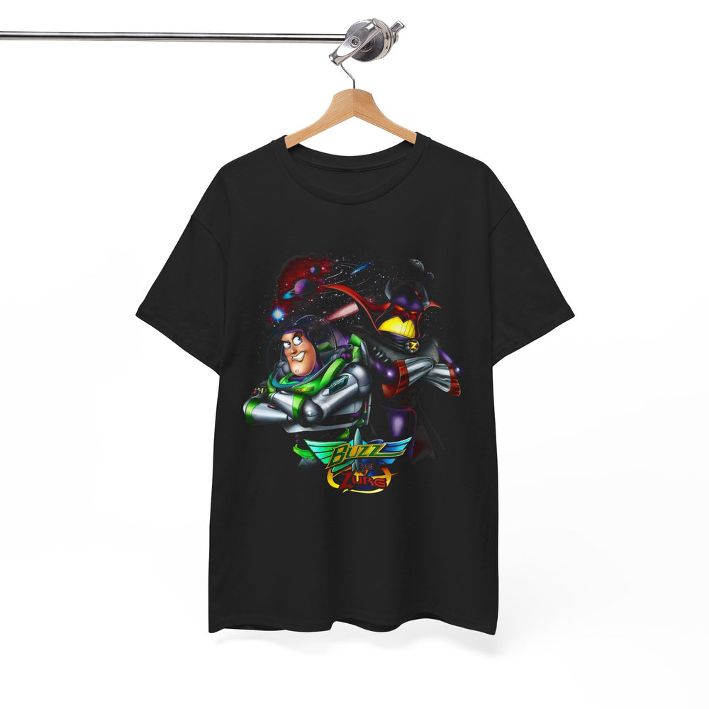 Buzz Lightyear & Zurg Graphic Tee — Retro Space Ranger Movie Shirt