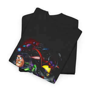 Buzz Lightyear & Zurg Graphic Tee — Retro Space Ranger Movie Shirt