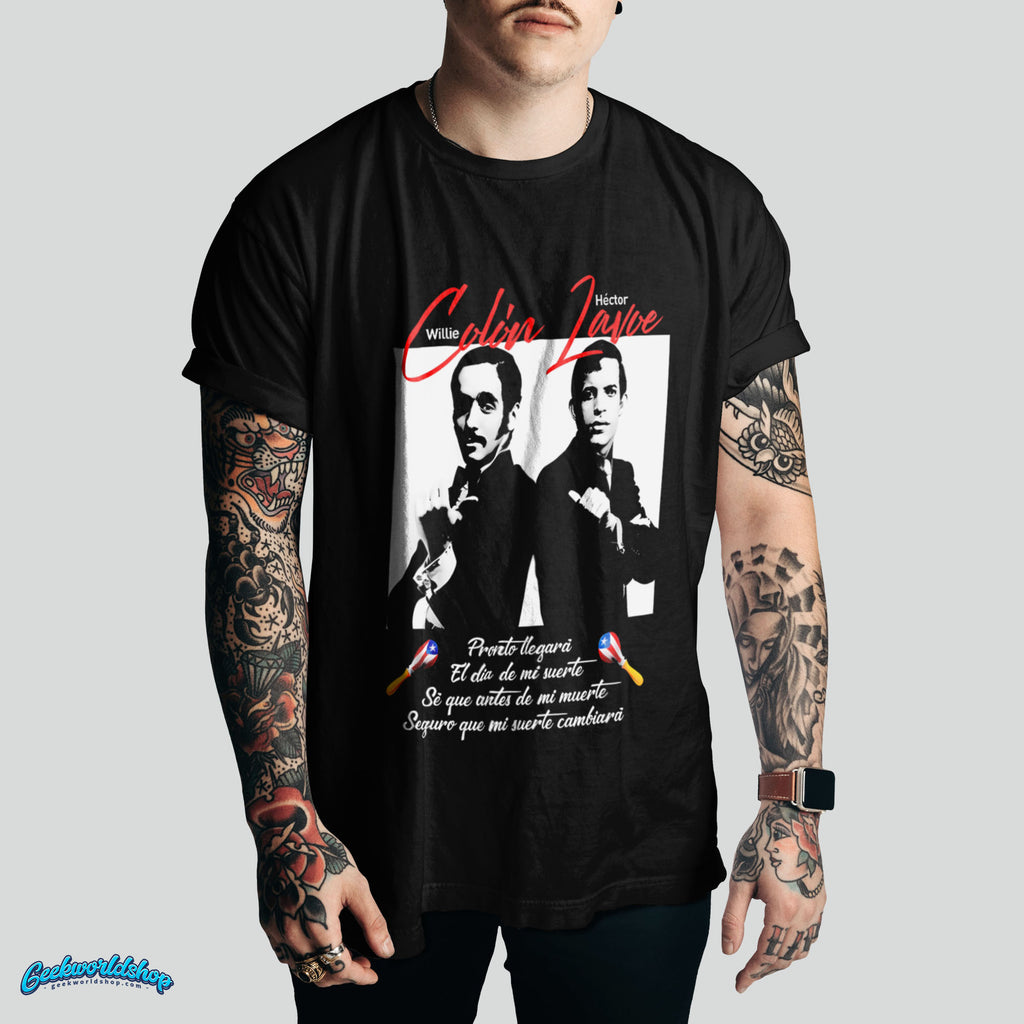 Hector & Willie Salsa Bootleg T-Shirt | Black & White Cartel Tee