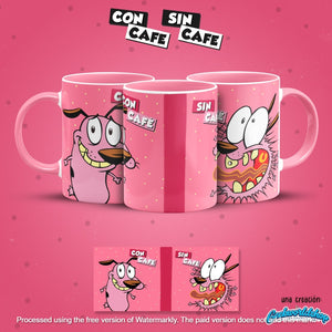 ☕ Con Café / Sin Café – 29 Cartoon-Inspired Digital Mug Designs