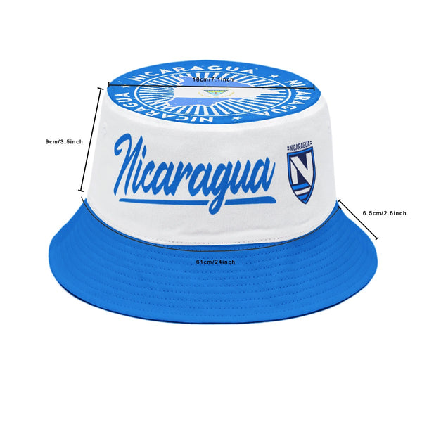 Nicaragua Flag Bucket Hat – Cool Summer Style | Geek World Shop