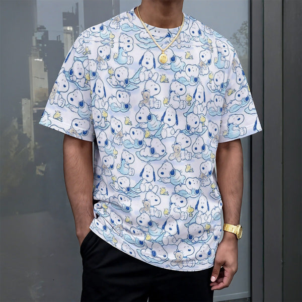 Snoopy All Over Print T-Shirt | Oversized Drop Shoulder AOP Tee