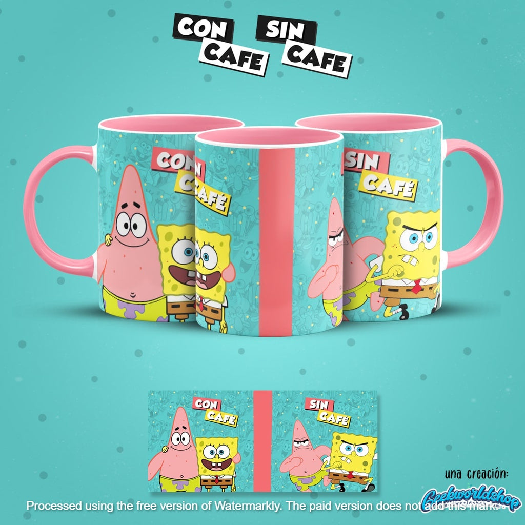 ☕ Con Café / Sin Café – 29 Cartoon-Inspired Digital Mug Designs