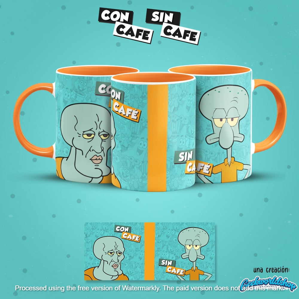☕ Con Café / Sin Café – 29 Cartoon-Inspired Digital Mug Designs
