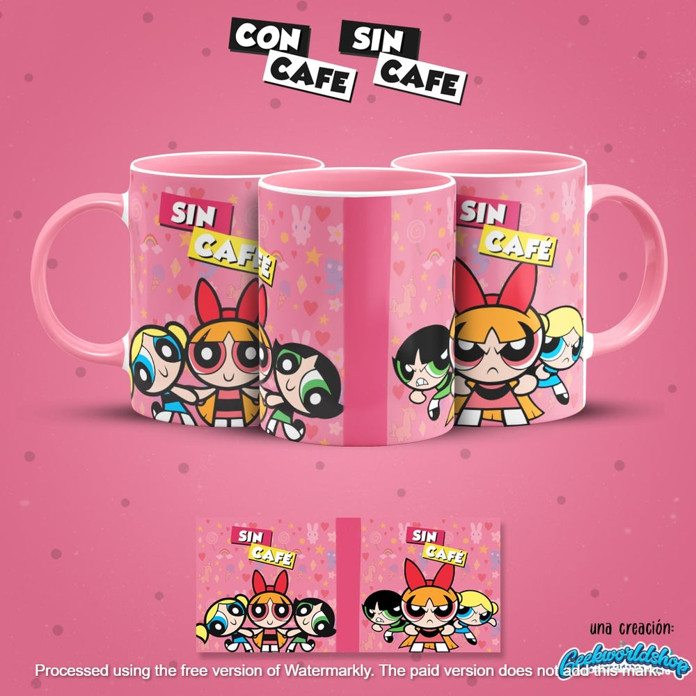 ☕ Con Café / Sin Café – 29 Cartoon-Inspired Digital Mug Designs
