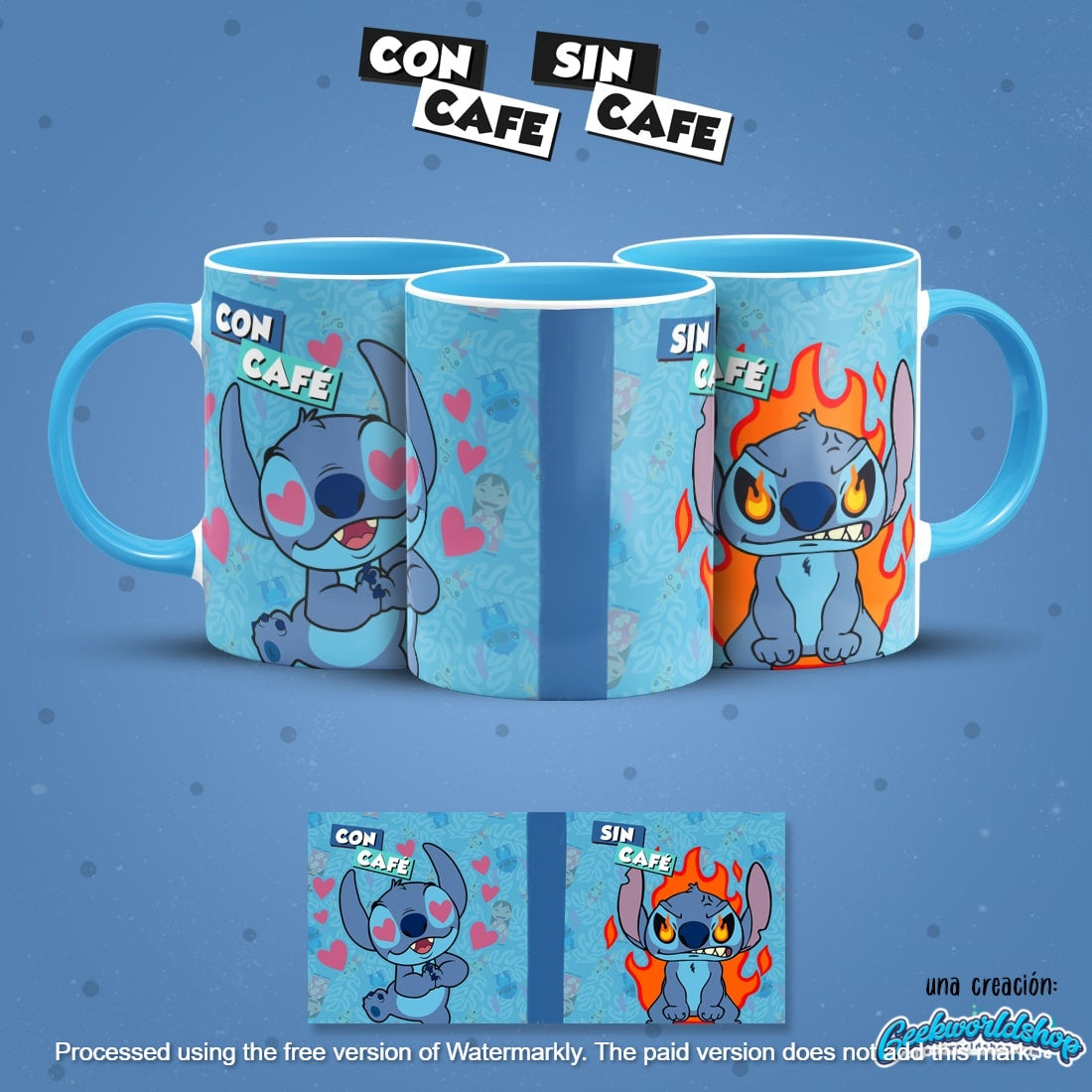 ☕ Con Café / Sin Café – 29 Cartoon-Inspired Digital Mug Designs