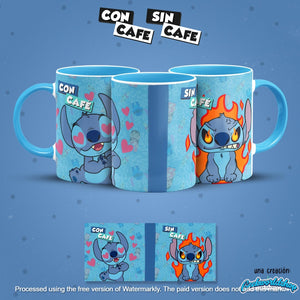 ☕ Con Café / Sin Café – 29 Cartoon-Inspired Digital Mug Designs