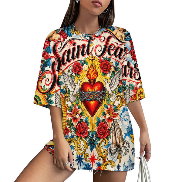 Saint Tears — Religious Tattoo Art T-Shirt