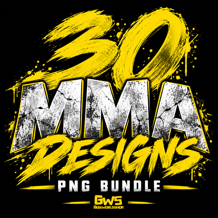 30 MMA halftone Fighter PNG Bundle – Combat Sports T-Shirt Graphics