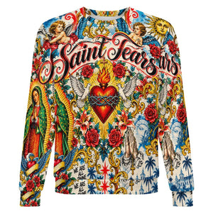 300gsm Oversized Thick Pullover Sweater(All-Over Printing)