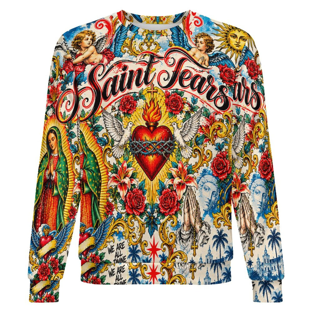 300gsm Oversized Thick Pullover Sweater(All-Over Printing)