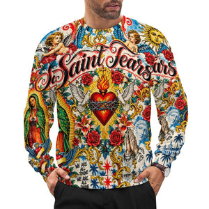 300gsm Oversized Thick Pullover Sweater(All-Over Printing)