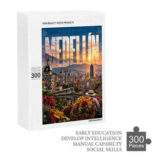 Vertical Colorful Wooden Puzzle -  Medellin Antioquia