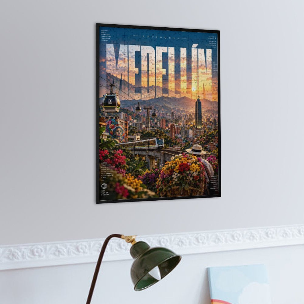 Vertical Colorful Wooden Puzzle -  Medellin Antioquia