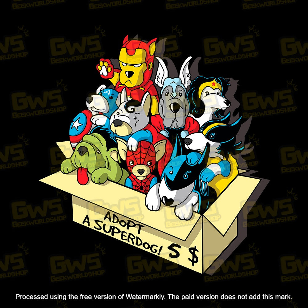 Adopt a Superdog Superhero Dogs T-Shirt