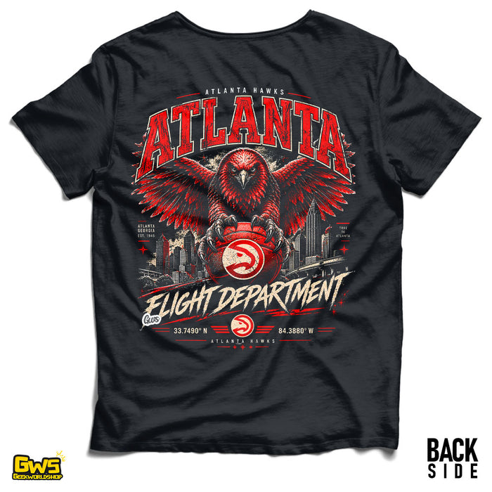 Atlanta Hawks Flight Department Vintage Bootleg T-Shirt