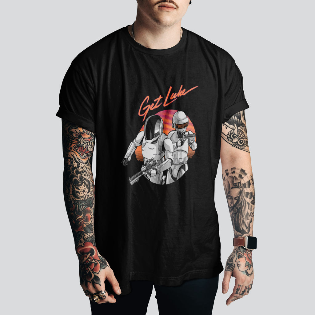 Daft Punk (Get Lucky!) Pop Culture T-Shirt | Iconic Graphic Tee for Fans