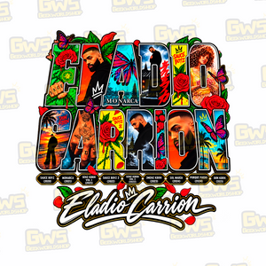 Eladio Carrión Discography Collage T-Shirt Latin Trap Streetwear