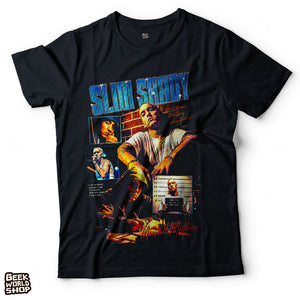 Eminem Slim Shady Retro Rap Collage Graphic T-Shirt