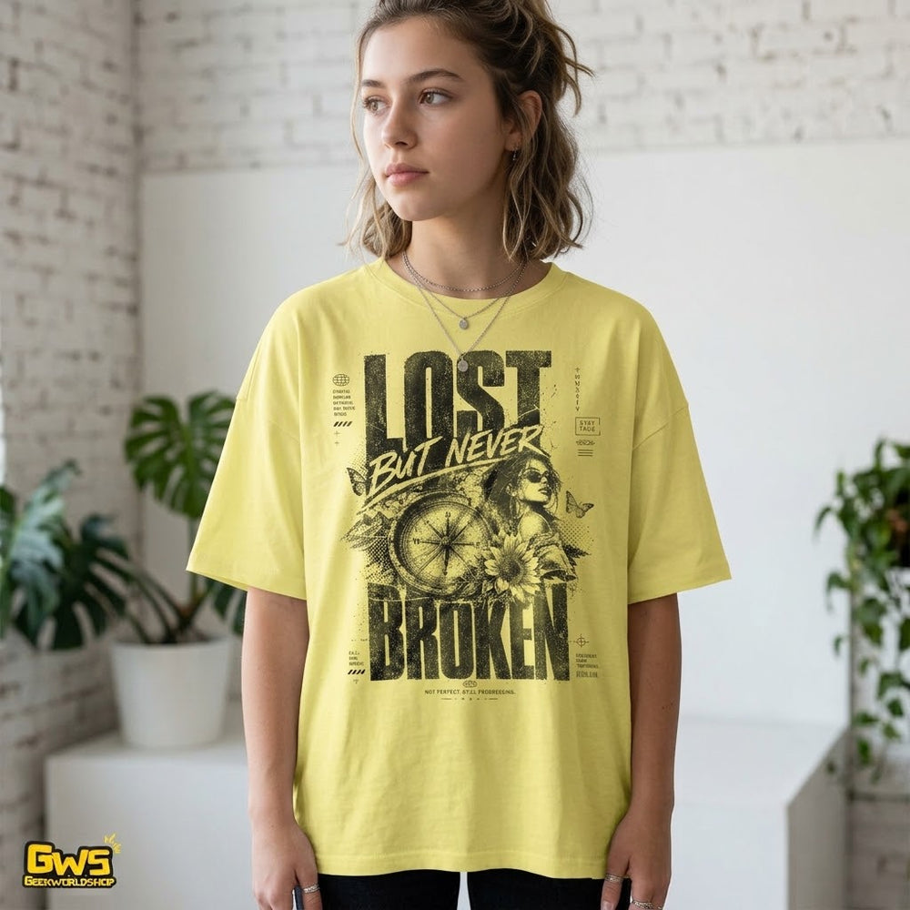 Lost But Never Broken Yellow Vintage T-Shirt - Urban Streetwear