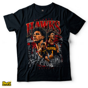 Jalen Johnson T-Shirt – Atlanta Hawks Retro Collage