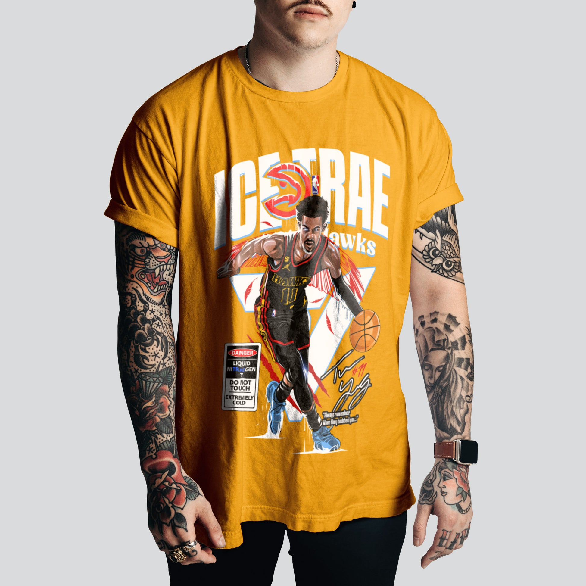"Ice" Trae Young T-Shirt | Retro Basketball Style – NBA Fan Must-Have