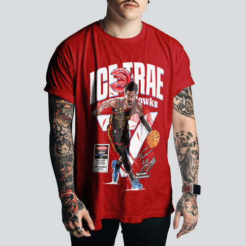 "Ice" Trae Young T-Shirt | Retro Basketball Style – NBA Fan Must-Have