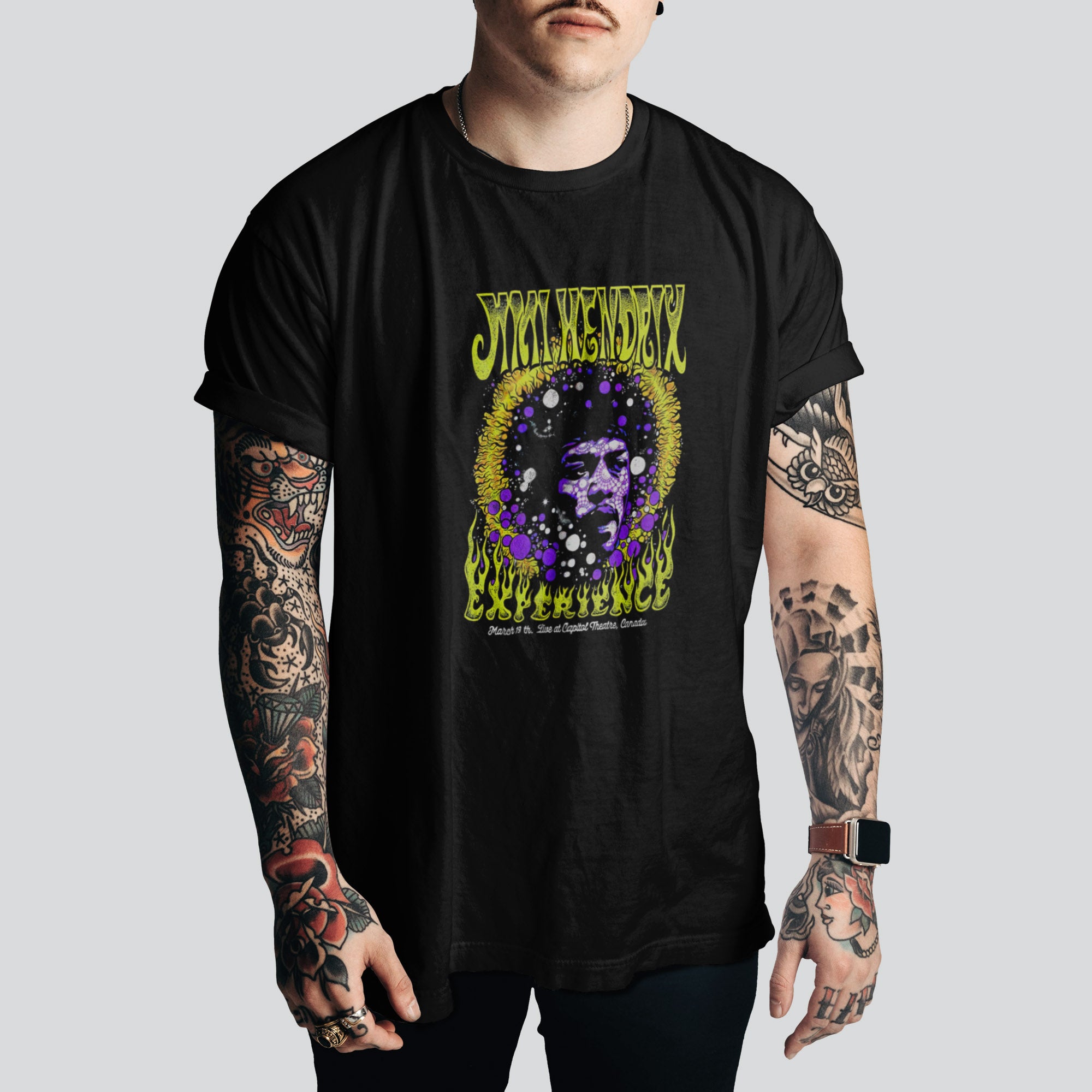 Jimmy hendrix Rock Band T-Shirt | Vintage Music Tee – Iconic Rock Style