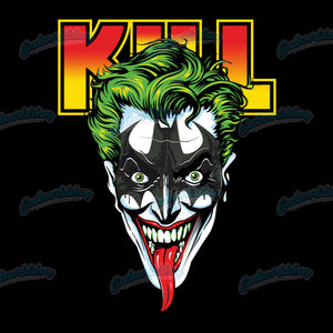 Joker Mask (Kiss) Graphic T-Shirt | Gotham-Inspired Pop Culture Tee