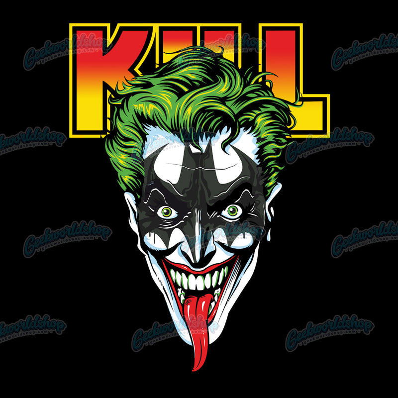 Joker Mask (Kiss) Graphic T-Shirt | Gotham-Inspired Pop Culture Tee