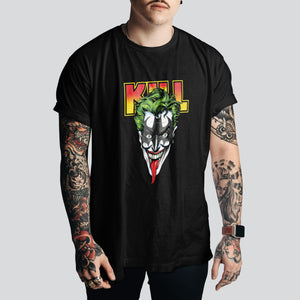 Joker Mask (Kiss) Graphic T-Shirt | Gotham-Inspired Pop Culture Tee