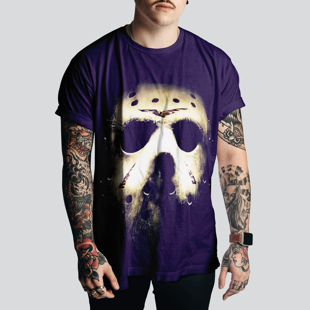 Jason Voorhes Mask "Friday the 13th" T-Shirt |  Horror Tee – Pop Culture & Thriller Vibes