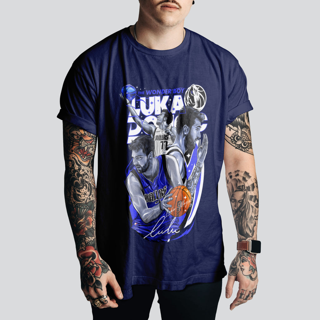 Luka Doncic | Dallas Mavs T-Shirt | Retro Basketball Style – NBA Fan Must-Have