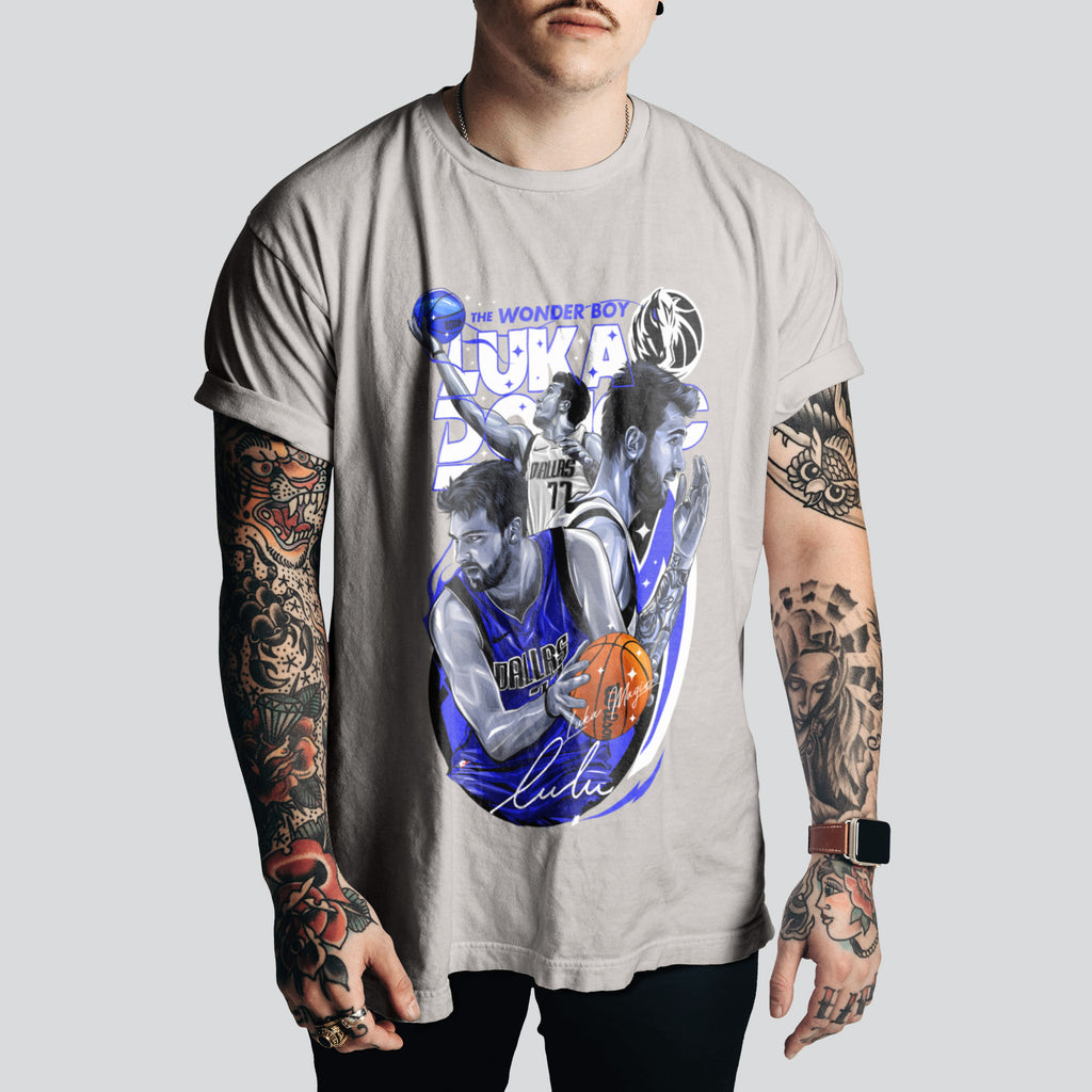 Luka Doncic | Dallas Mavs T-Shirt | Retro Basketball Style – NBA Fan Must-Have