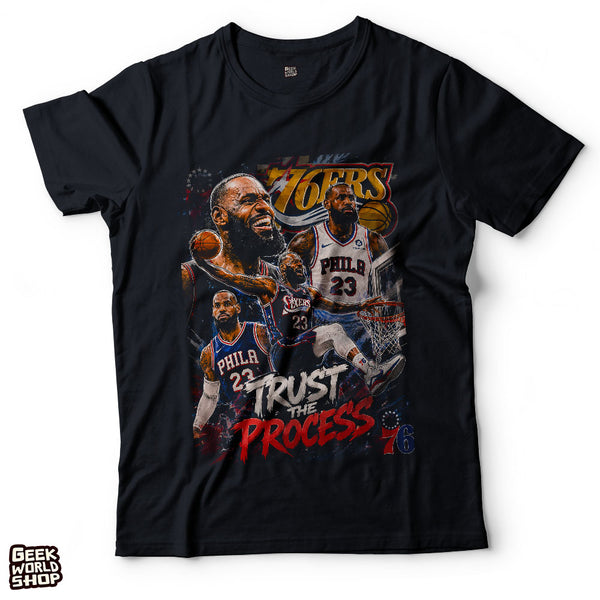 LeBron James Philadelphia 76ers Comic Book T-Shirt