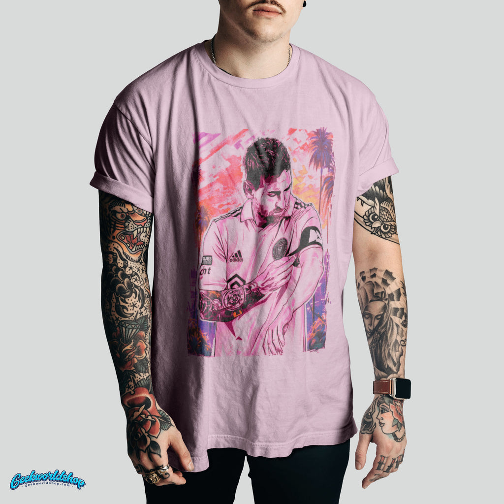 Leo Messi Pink Inter Miami T Shirt