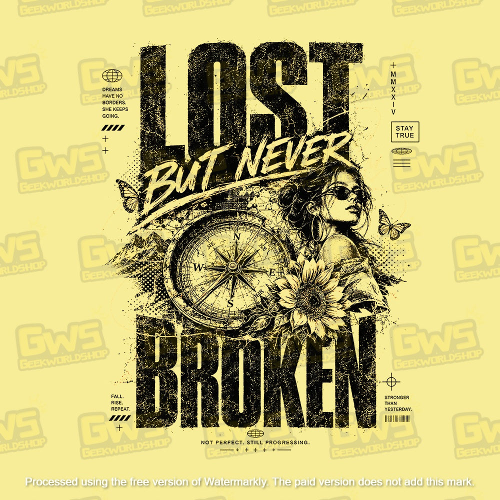 Lost But Never Broken Yellow Vintage T-Shirt - Urban Streetwear