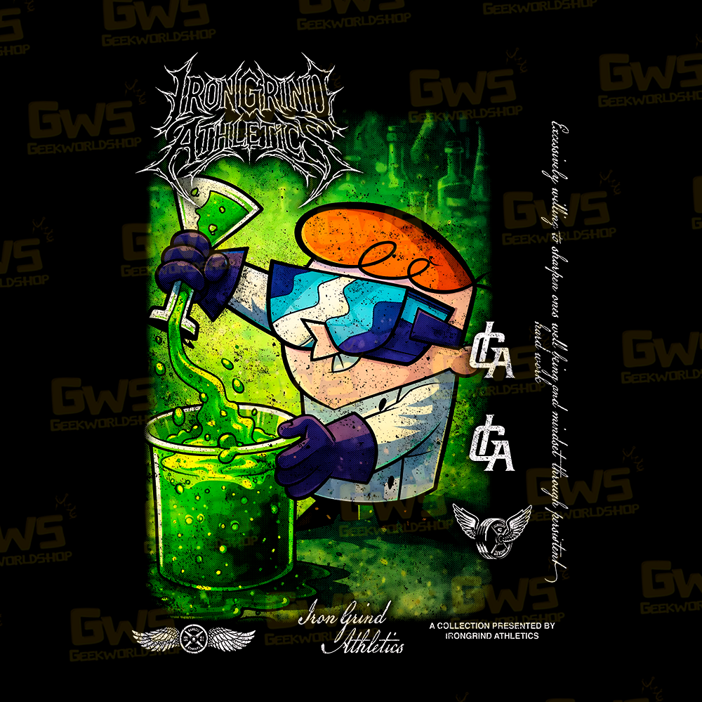 Dexter's Laboratory x IronGrind Athletics Toxic Secret Lab T-Shirt - Black