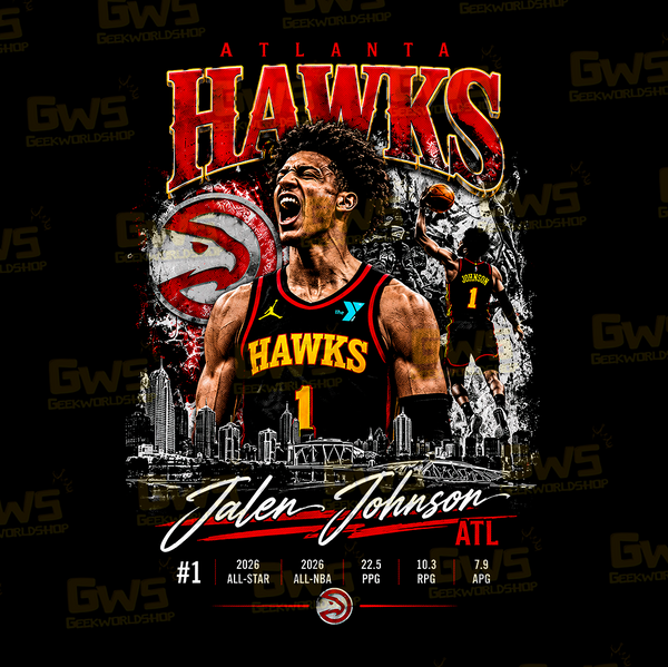 Jalen Johnson #1 T-Shirt – Atlanta Hawks Vintage Dunk
